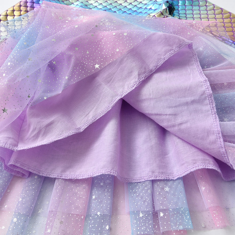 Mermaid Style Elegant Tutu Ball Gown for Kids Girls childrensterritory