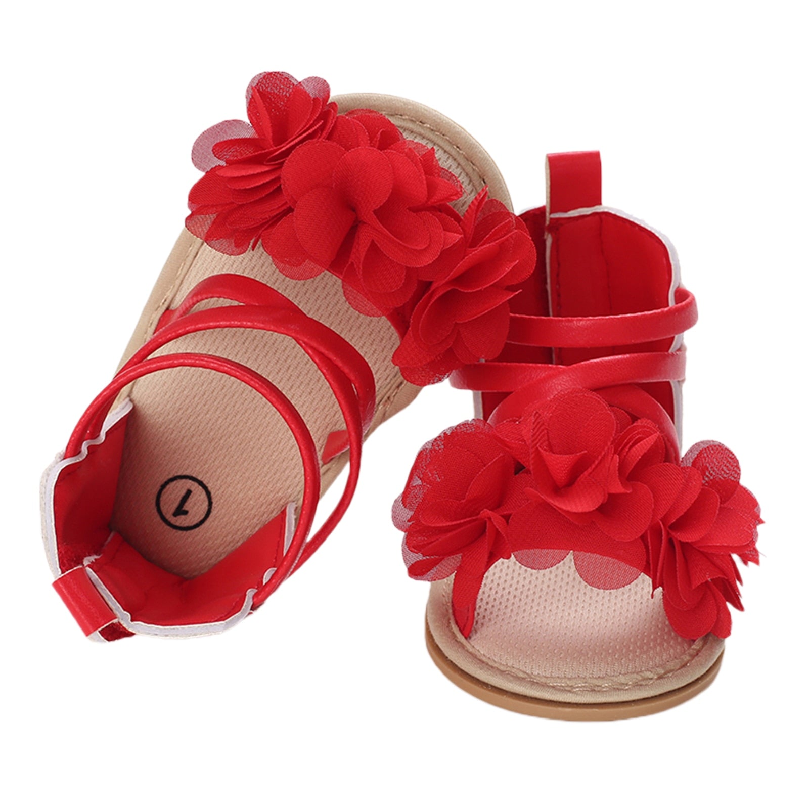 Baby Girls Flower Patchwork Soft Sole Shoes childrensterritory