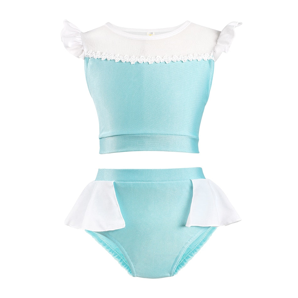 Cartoon Princess 2Pcs Swimwear for kids Girls childrensterritory