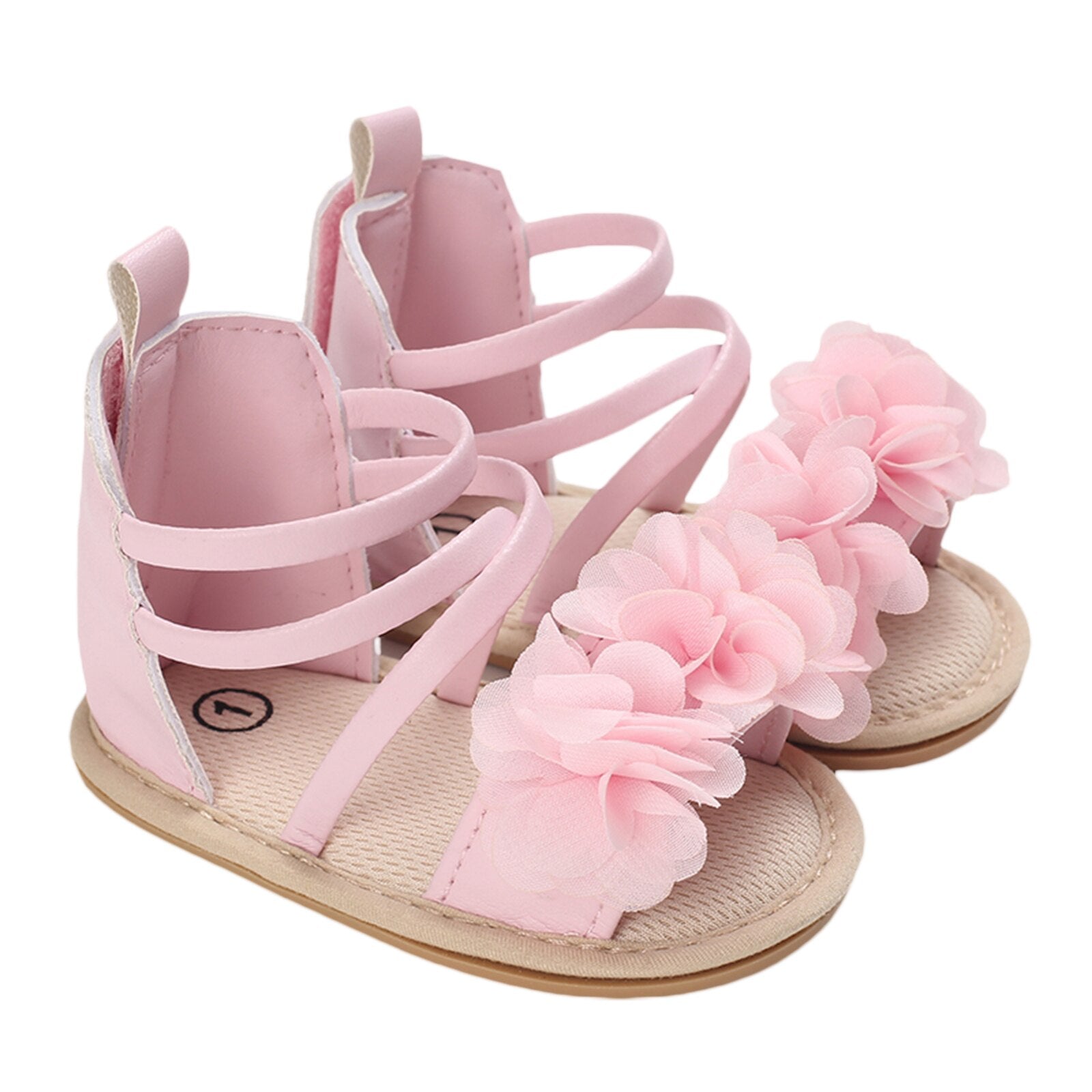 Baby Girls Flower Patchwork Soft Sole Shoes childrensterritory