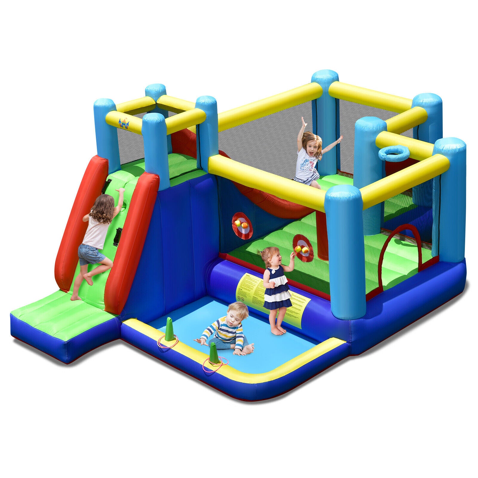 8-in-1 Kids Gaint Inflatable Bouncer W/ Slide (Without Blower) childrensterritory