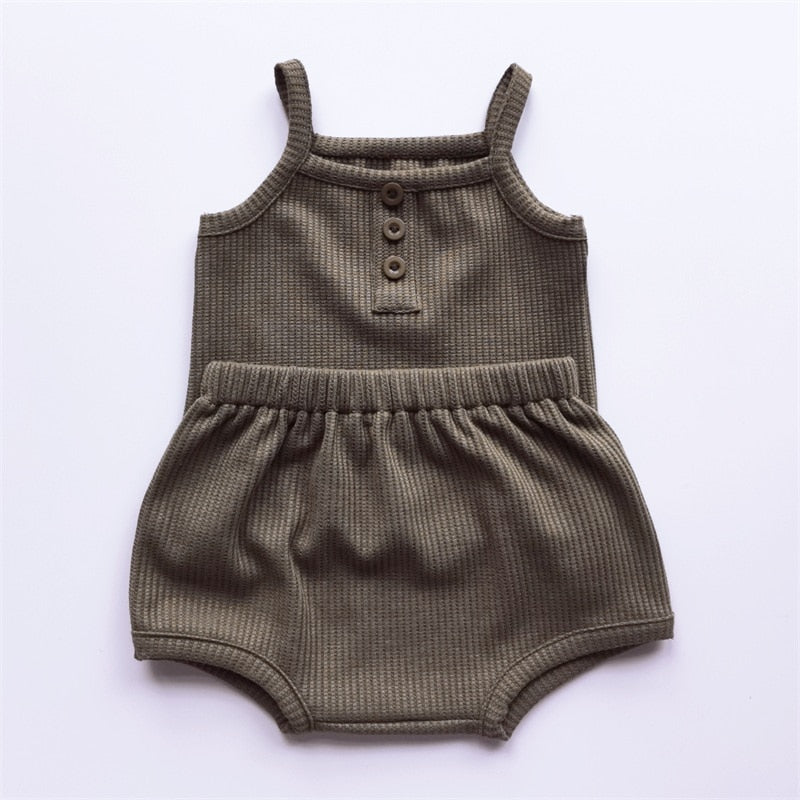Baby/Toddler Summer Solid Clothes Sets childrensterritory