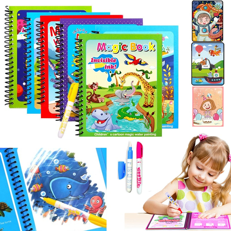 1pcs Reusable Water Drawing Book Educational Toys childrensterritory