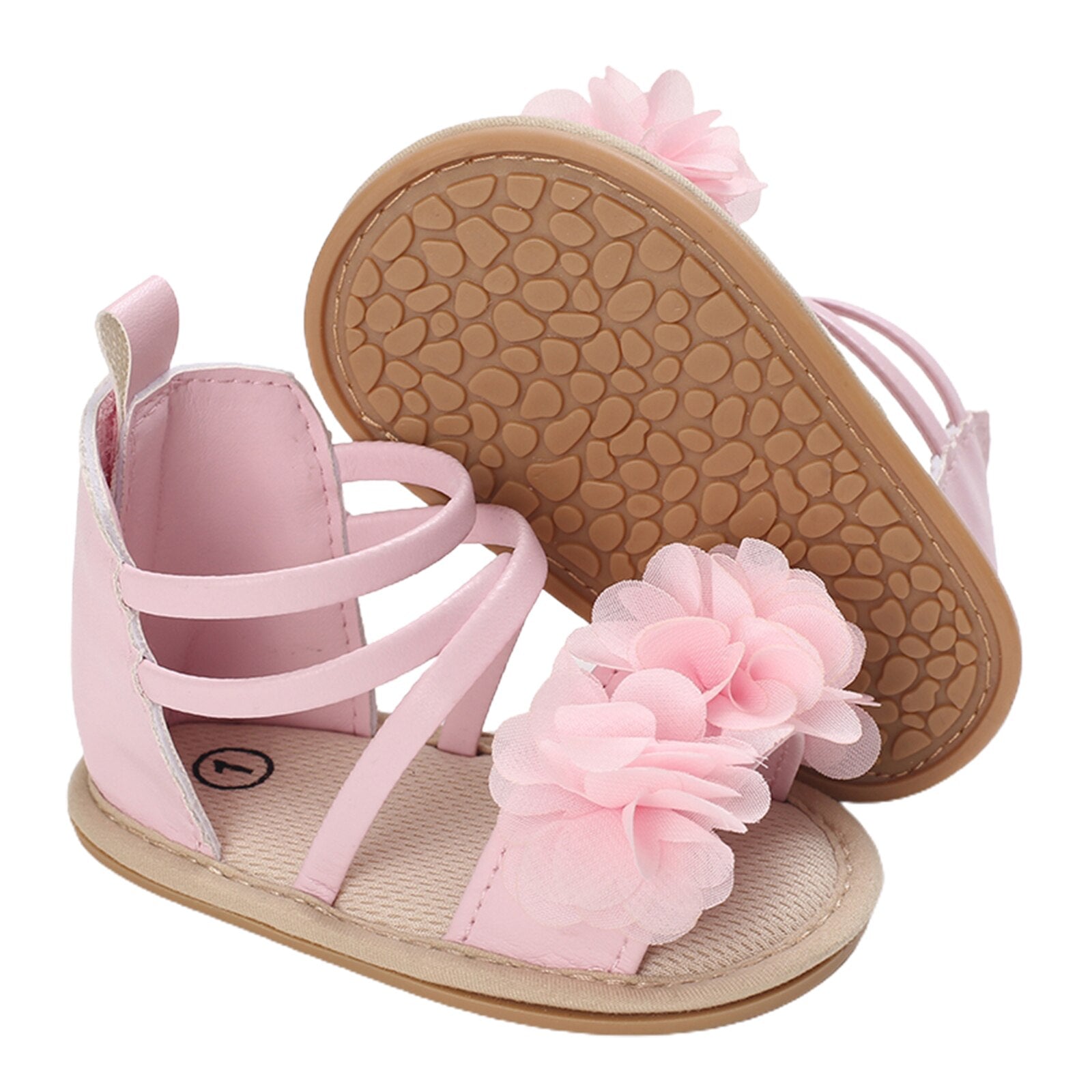 Baby Girls Flower Patchwork Soft Sole Shoes childrensterritory