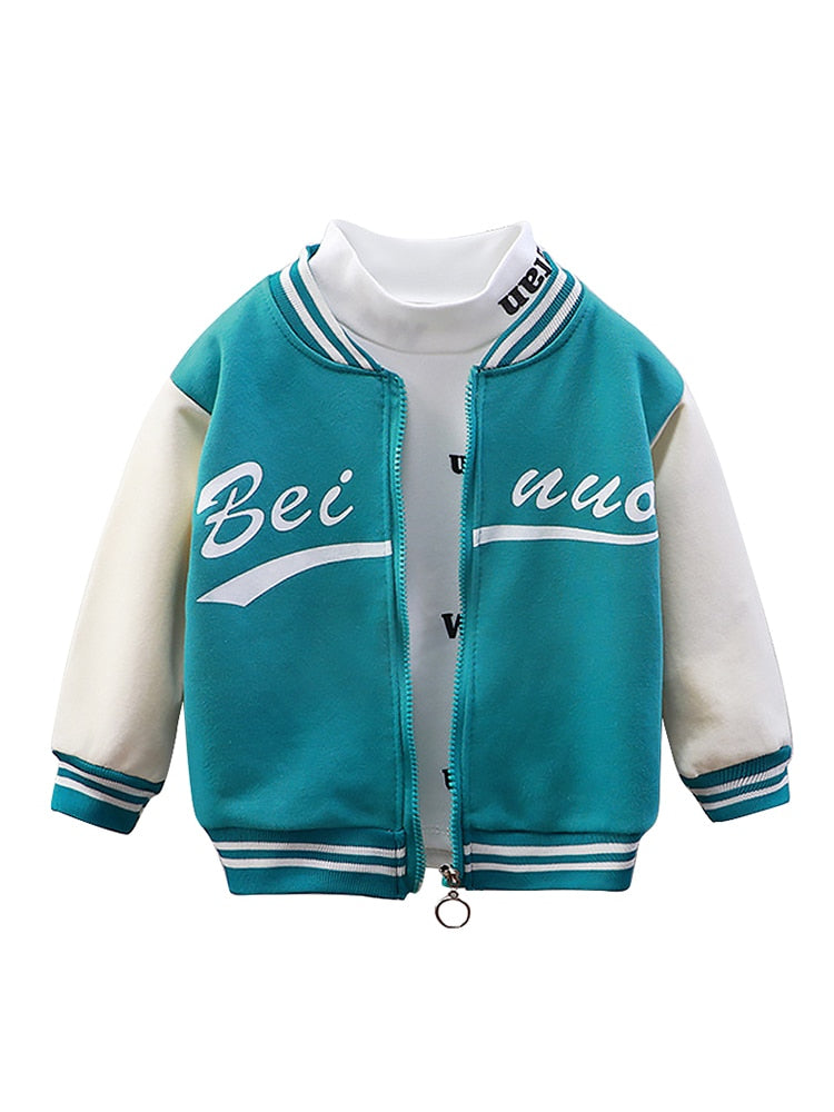 Baby/Kids Letter Cartoon Print Zipper Jacket for Boy childrensterritory