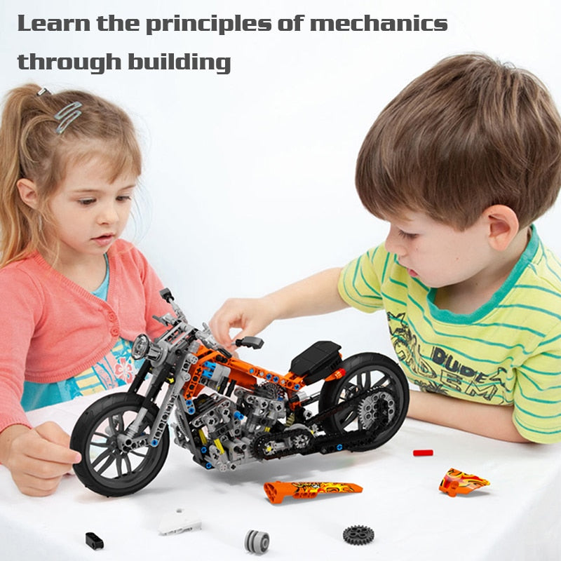 Racing Motorcycle Building Blocks Toys For Children childrensterritory