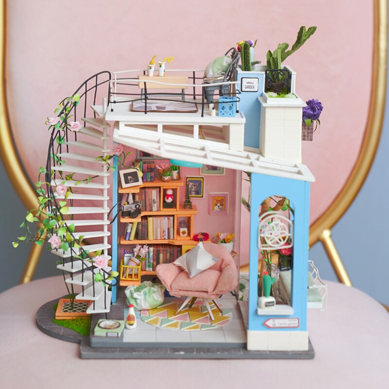 Kids DIY Miniature Dollhouse Wooden Kits Toys childrensterritory