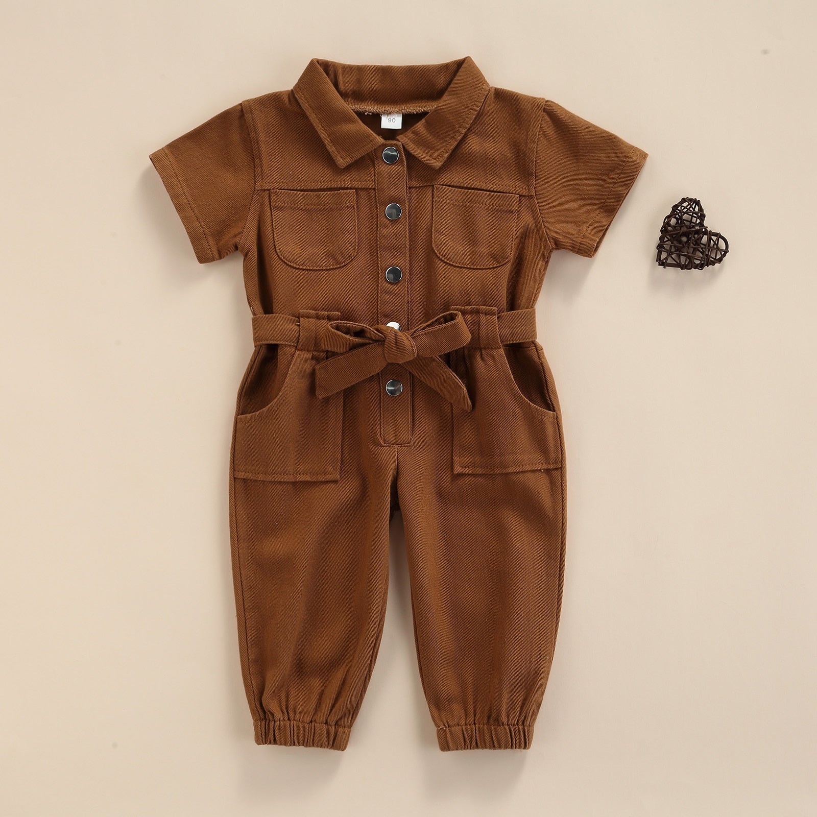 Toddler/Baby Girl’s Casual Fashion Solid Jumpsuit childrensterritory