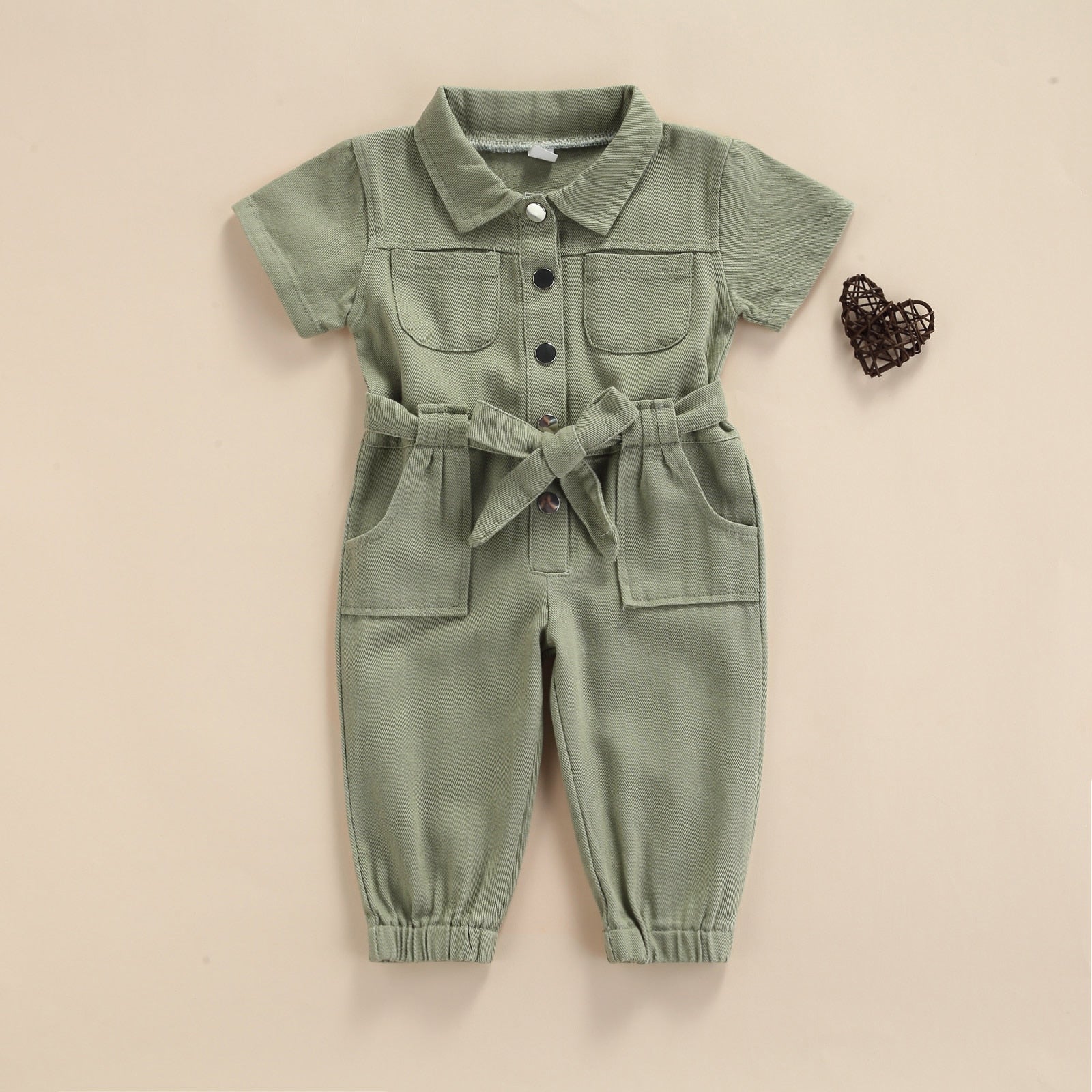 Toddler/Baby Girl’s Casual Fashion Solid Jumpsuit childrensterritory