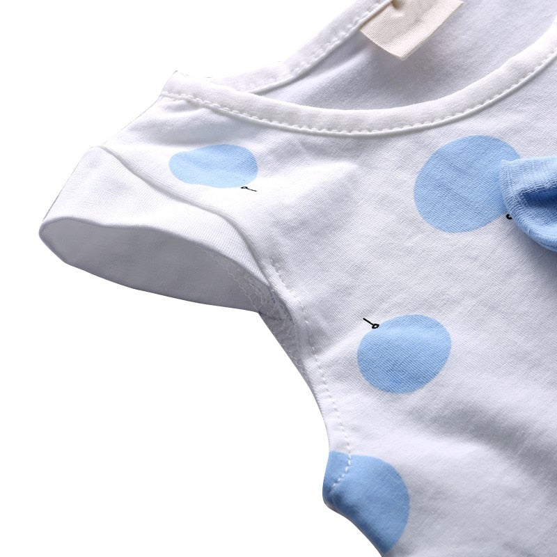 Toddler/Baby Girls Printed Bowknot 2pcs Casual Suit childrensterritory