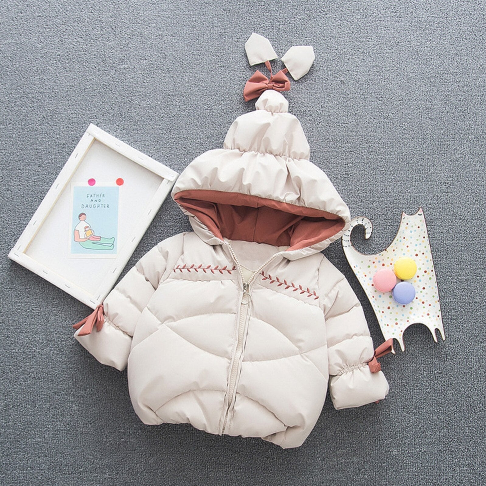 Toddler/Kids Girls Boys Thick Down Hooded Parka childrensterritory