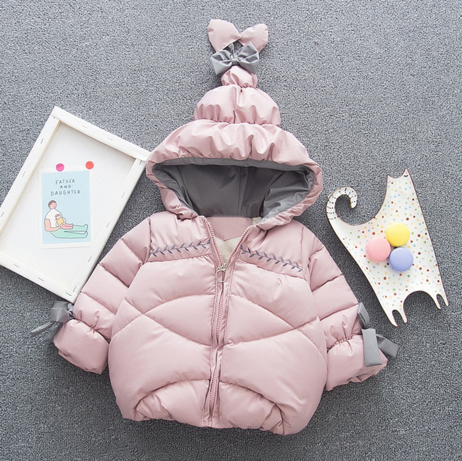 Toddler/Kids Girls Boys Thick Down Hooded Parka childrensterritory