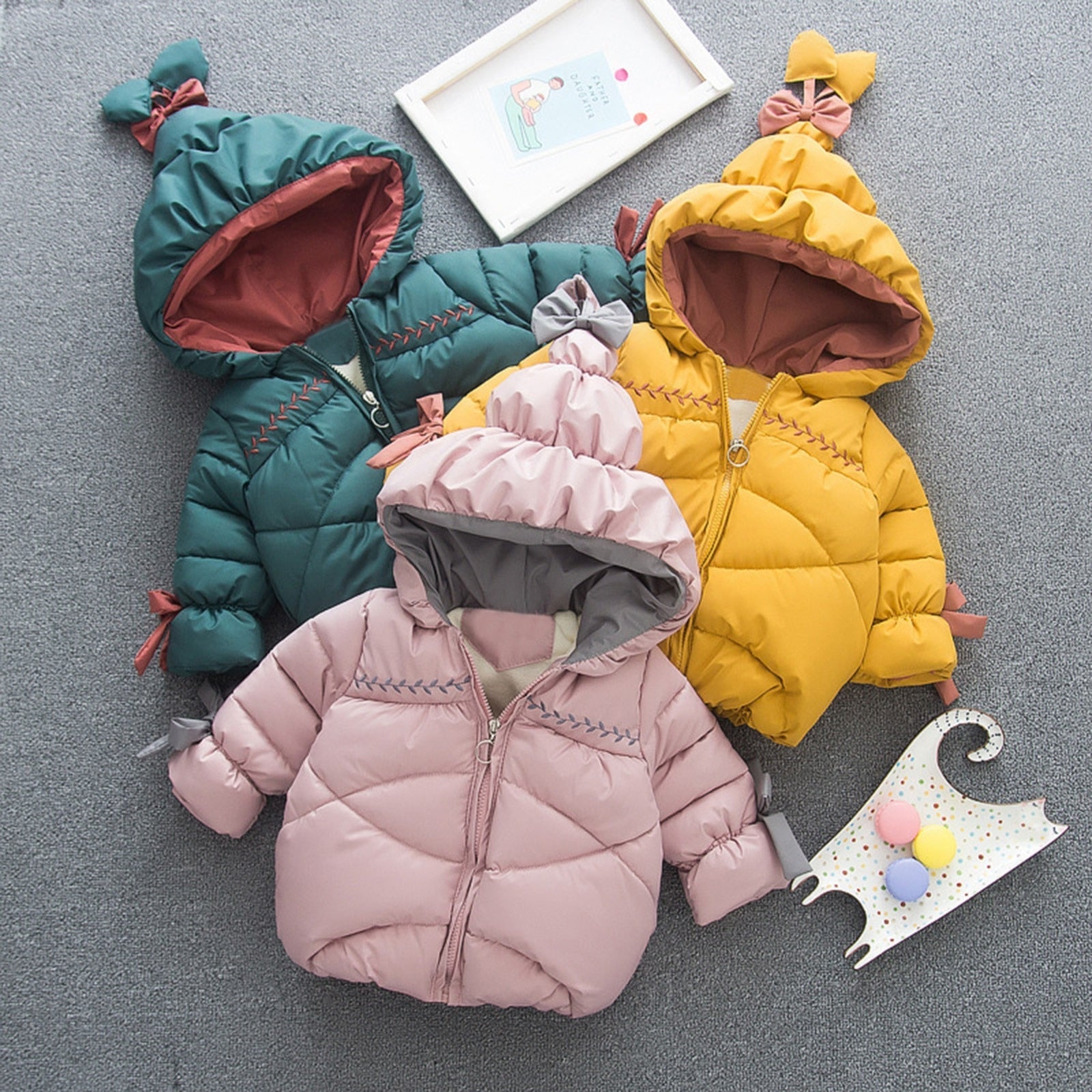 Toddler/Kids Girls Boys Thick Down Hooded Parka childrensterritory