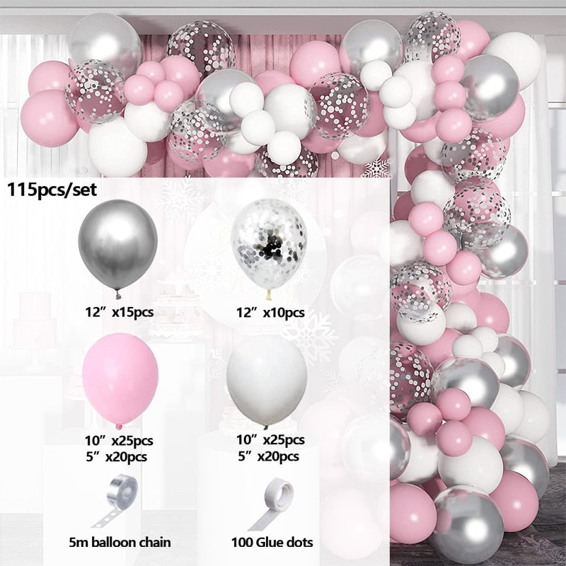 Pink Balloon Garland Arch Kit for Baptism Decoration childrensterritory