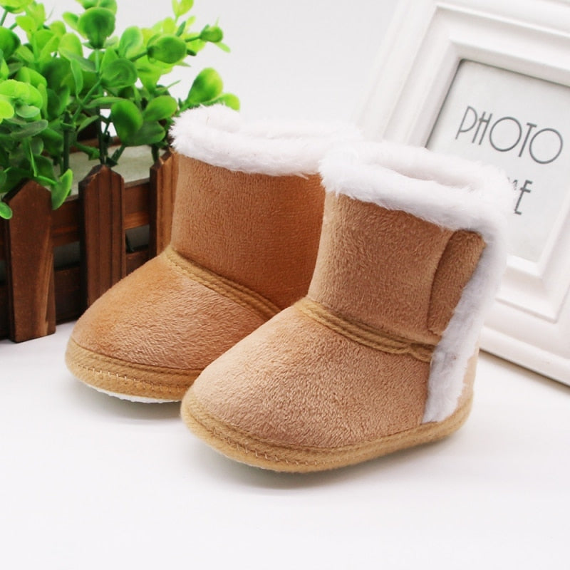 Warm Soft Sole Fur Snow Boots for Newborn 0-18M childrensterritory