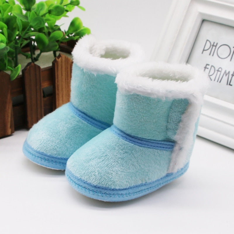 Warm Soft Sole Fur Snow Boots for Newborn 0-18M childrensterritory