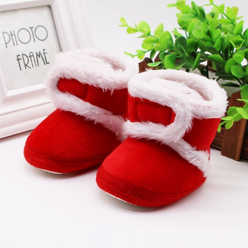 Warm Soft Sole Fur Snow Boots for Newborn 0-18M childrensterritory