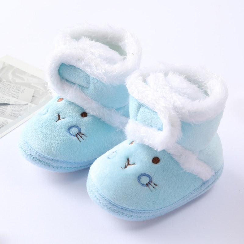 Warm Soft Sole Fur Snow Boots for Newborn 0-18M childrensterritory