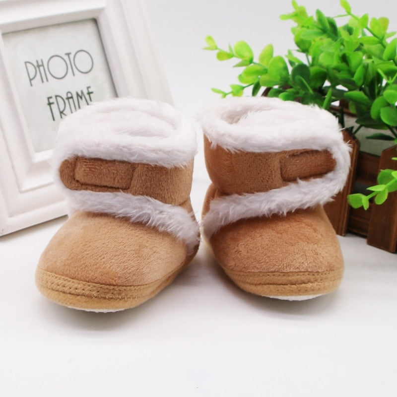 Warm Soft Sole Fur Snow Boots for Newborn 0-18M childrensterritory