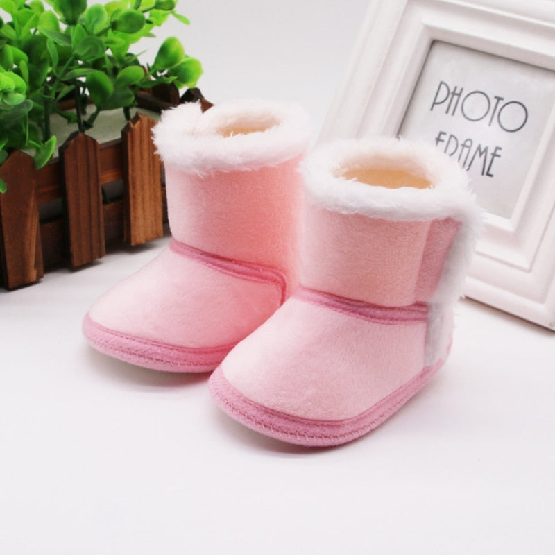 Warm Soft Sole Fur Snow Boots for Newborn 0-18M childrensterritory