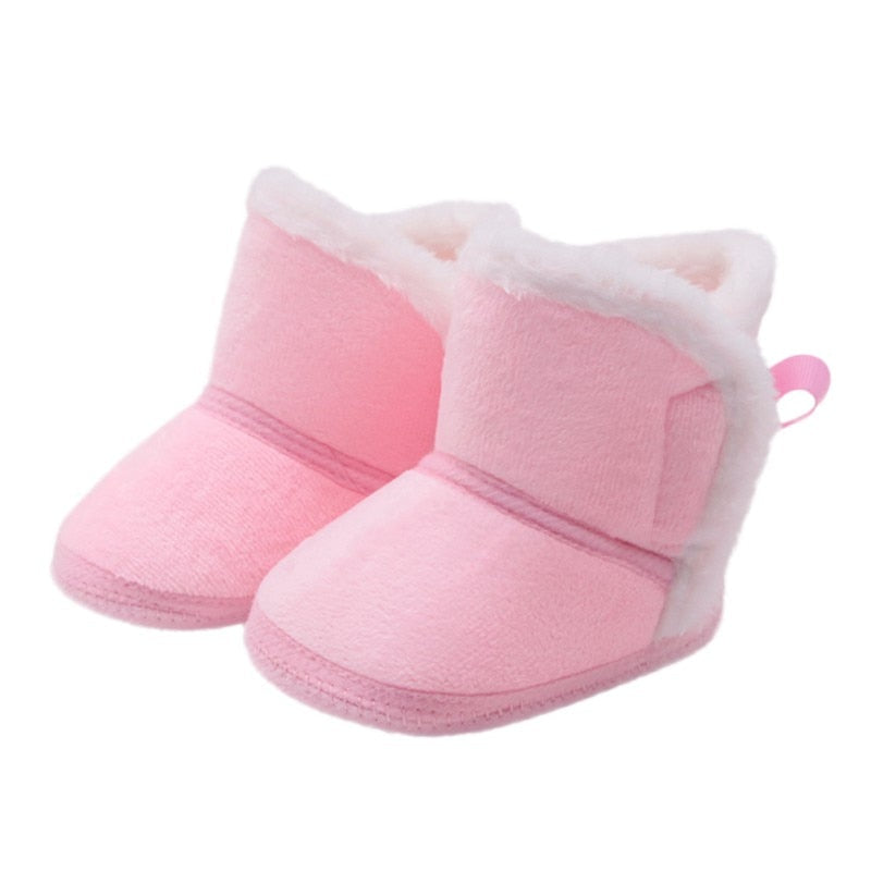Warm Soft Sole Fur Snow Boots for Newborn 0-18M childrensterritory