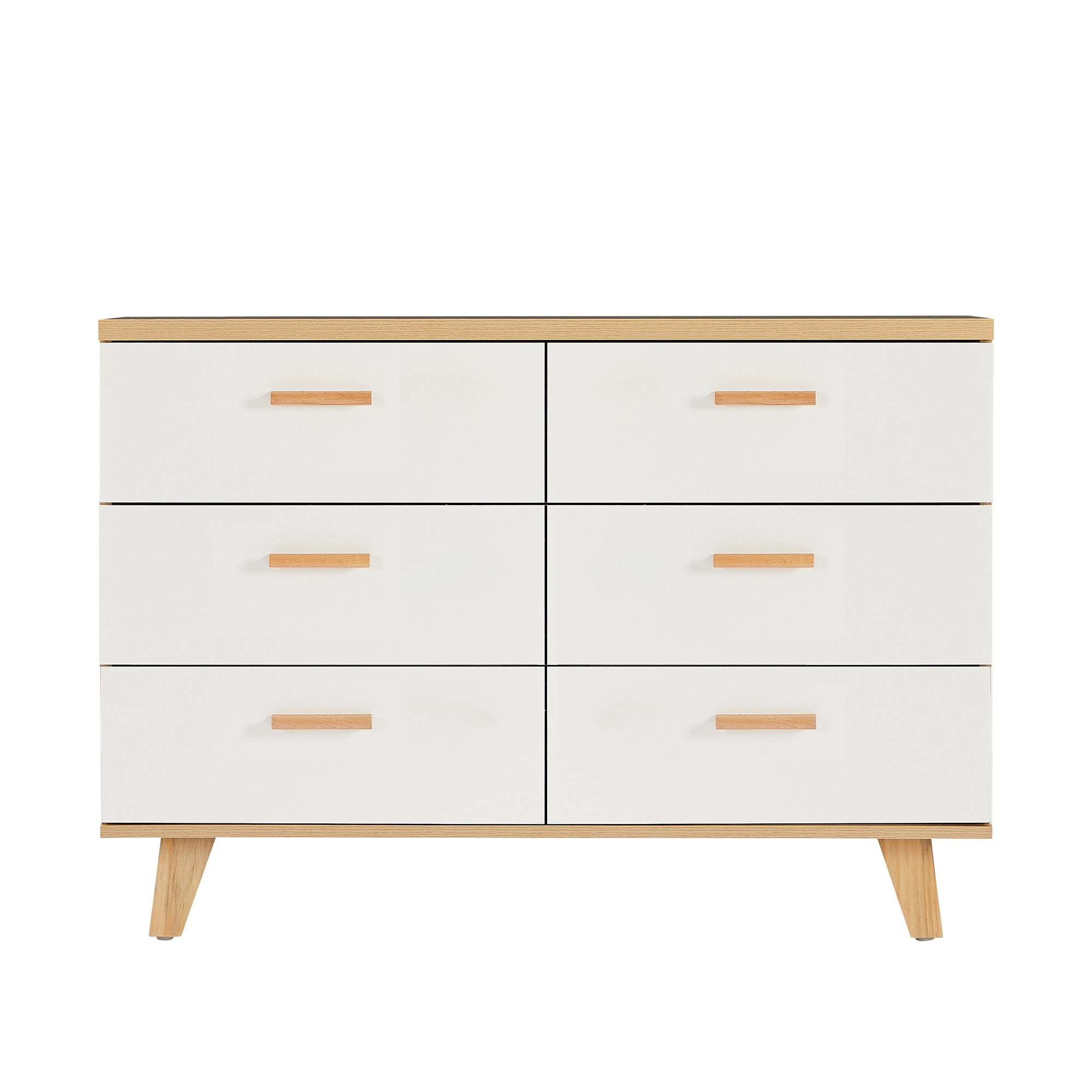 Wooden Drawer Storage Cabinet w/Solid Handles & Foot Stand childrensterritory