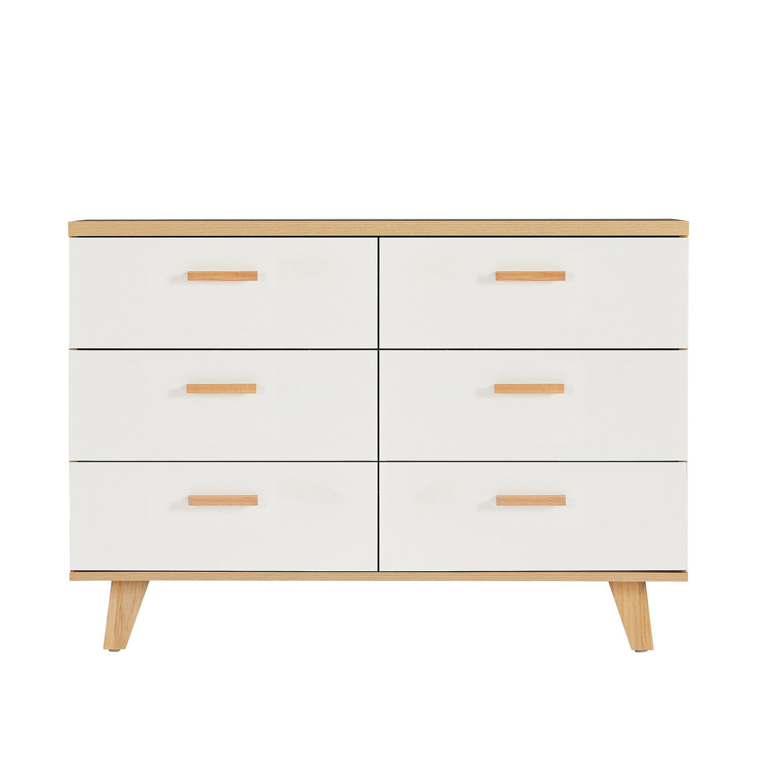 Wooden Drawer Storage Cabinet w/Solid Handles & Foot Stand childrensterritory