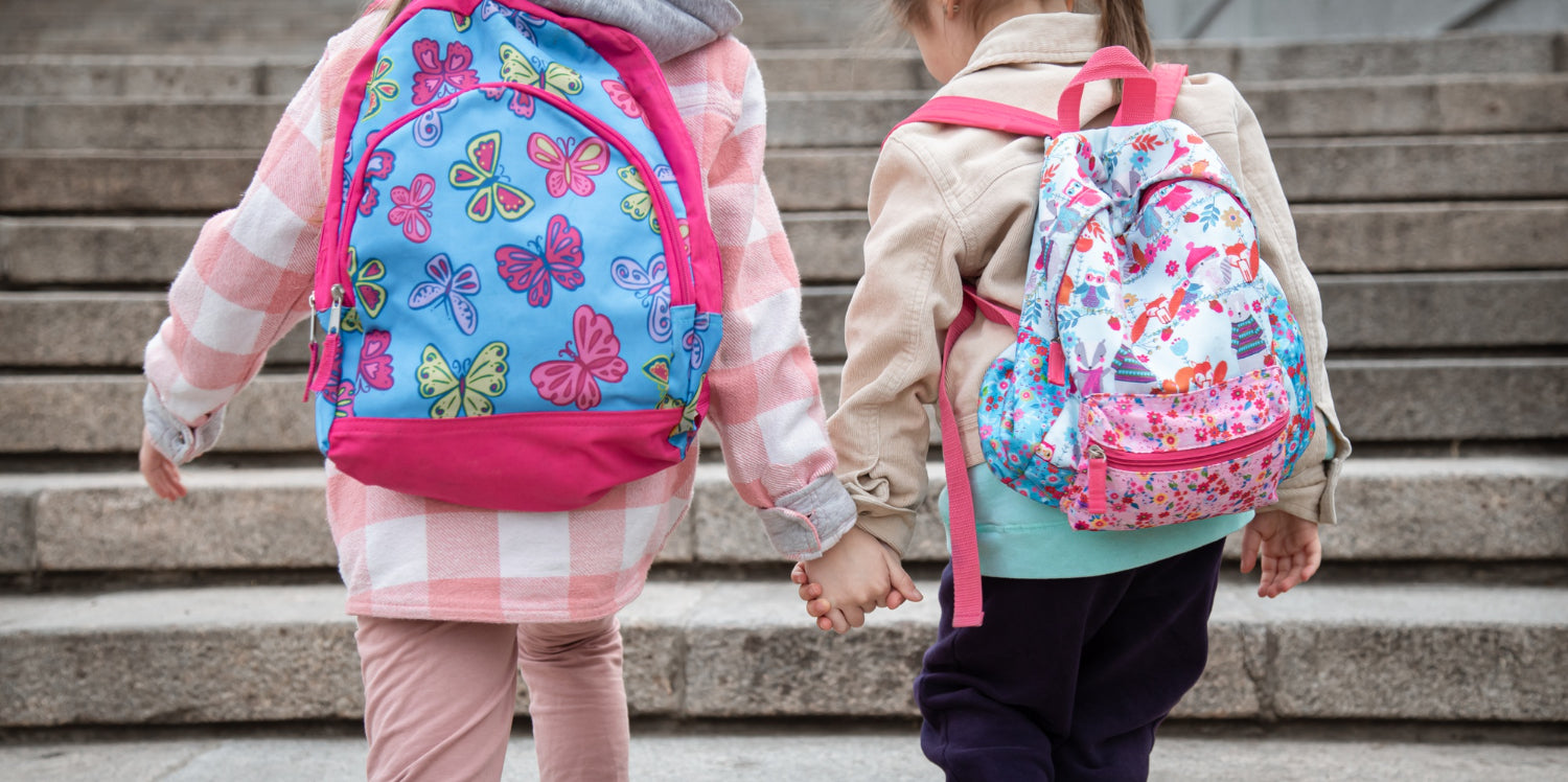 kids printed school bags