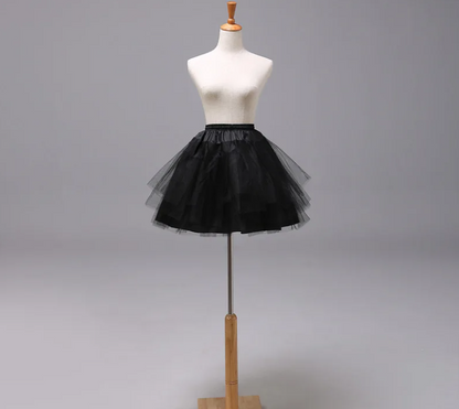 3 Layered Underskirt for Girls Dress in White or Black