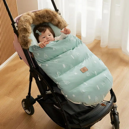 Thick Fur Collar Warm Cocoon Baby Envelope childrensterritory