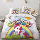 Soft & Colorful Unicorn Print Kids Bedsheet Set childrensterritory