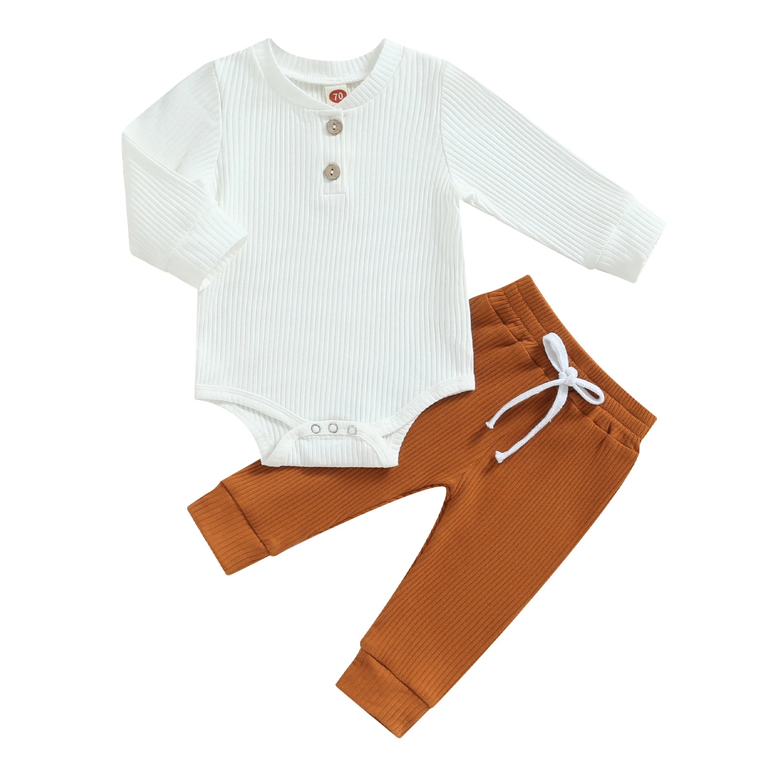 Ribbed Stripe Soft Cotton Romper Pants for Baby childrensterritory
