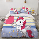 Soft & Colorful Unicorn Print Kids Bedsheet Set childrensterritory