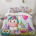 Soft & Colorful Unicorn Print Kids Bedsheet Set childrensterritory