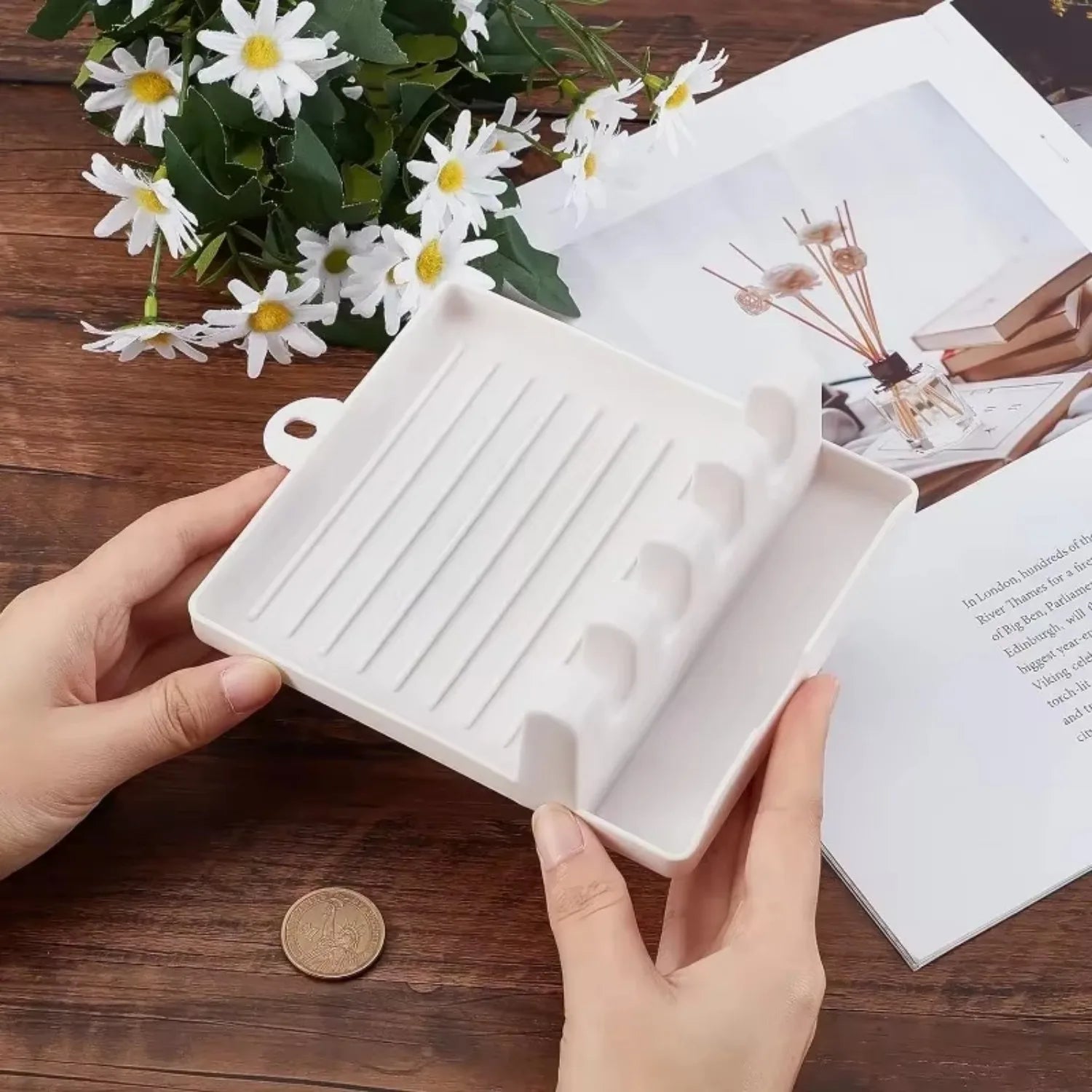 1Pc 4 Slots Painting Brushes Rest Drip Tray for Kids