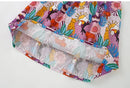 Kids Girls Cartoon Flower Print Cotton Summer A-LINE Dress childrensterritory