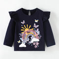 Full-Sleeve Cartoon Design Cotton T-Shirts For Girls childrensterritory