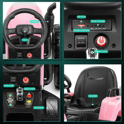 12V Electric Ride on Tractor w/ Parent Remote for Kids childrensterritory