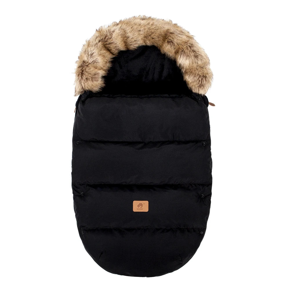 Thick Fur Collar Warm Cocoon Baby Envelope
