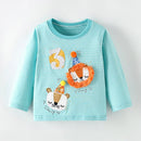 Full-Sleeve Cartoon Design Cotton T-Shirts For Girls childrensterritory