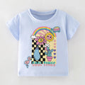 Kids Girls Stylish Cartoon Animal Prints Cotton Tops Tees for Summer childrensterritory