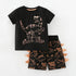 Kids Boys Short Sleeve Cartoon Print Clothing Sets childrensterritory