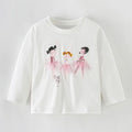 Full-Sleeve Cartoon Design Cotton T-Shirts For Girls childrensterritory