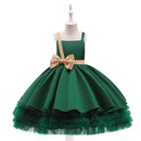 Kids Girls Sequins Bow Tutu Princess Dress for Birthday Party
