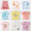 Kids Girls Stylish Cartoon Animal Prints Cotton Tops Tees for Summer childrensterritory