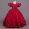 Formal Kids Girls Floral Long Party Dresses
