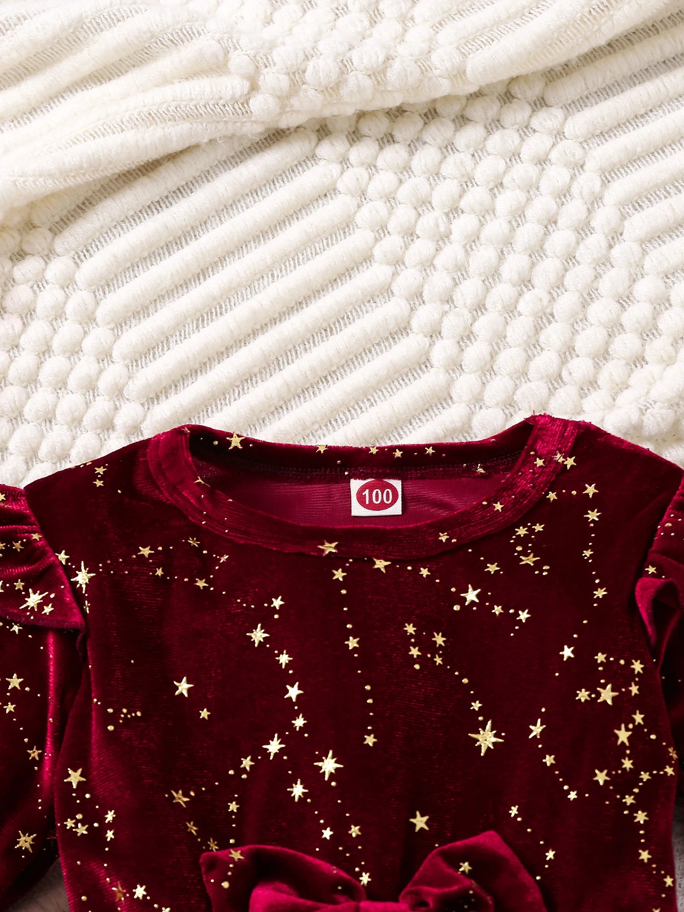 Girls' Round Neck Long Sleeves Party Dresses