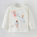 Full-Sleeve Cartoon Design Cotton T-Shirts For Girls childrensterritory