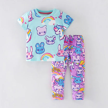 Half-Sleeves Casual Summer Outfits For Girls childrensterritory