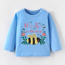 Full-Sleeve Cartoon Design Cotton T-Shirts For Girls childrensterritory